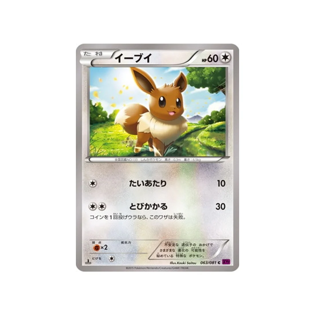Carte Pokémon Anneau de Bandit XY7 063/081 : Évoli