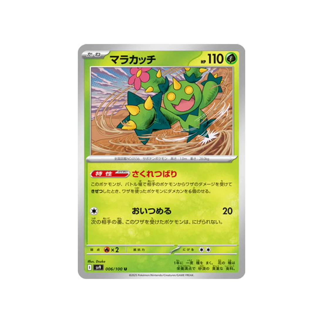 Carte Pokémon Aventures Ensemble SV9 006/100 : Maracachi