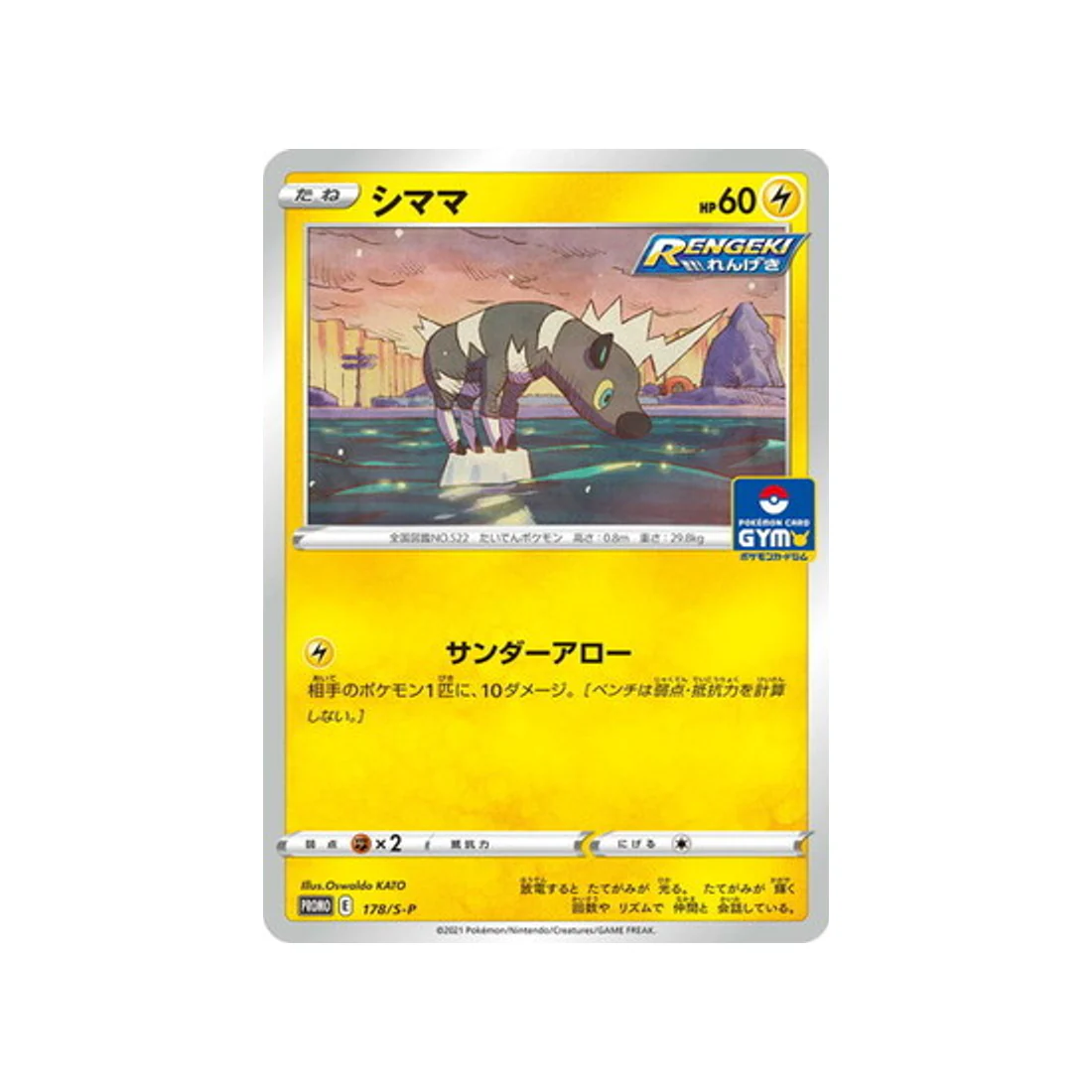 Carte Pokémon Carte Promo Épée et Bouclier S-P 178/S-P : Zébribon