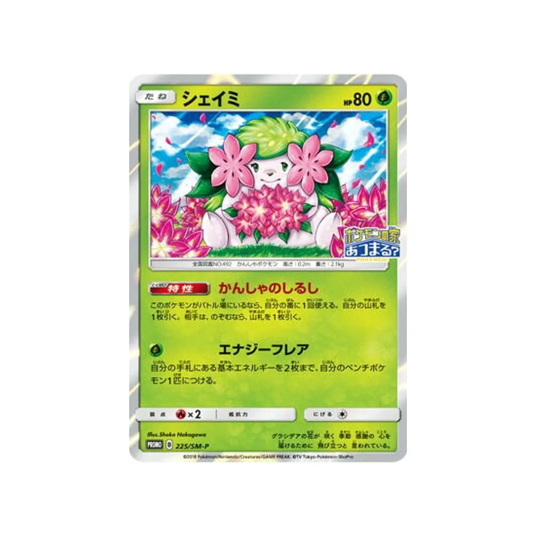 Carte Pokémon Carte Promo Soleil et Lune SM-P 225/SM-P : Shaymin