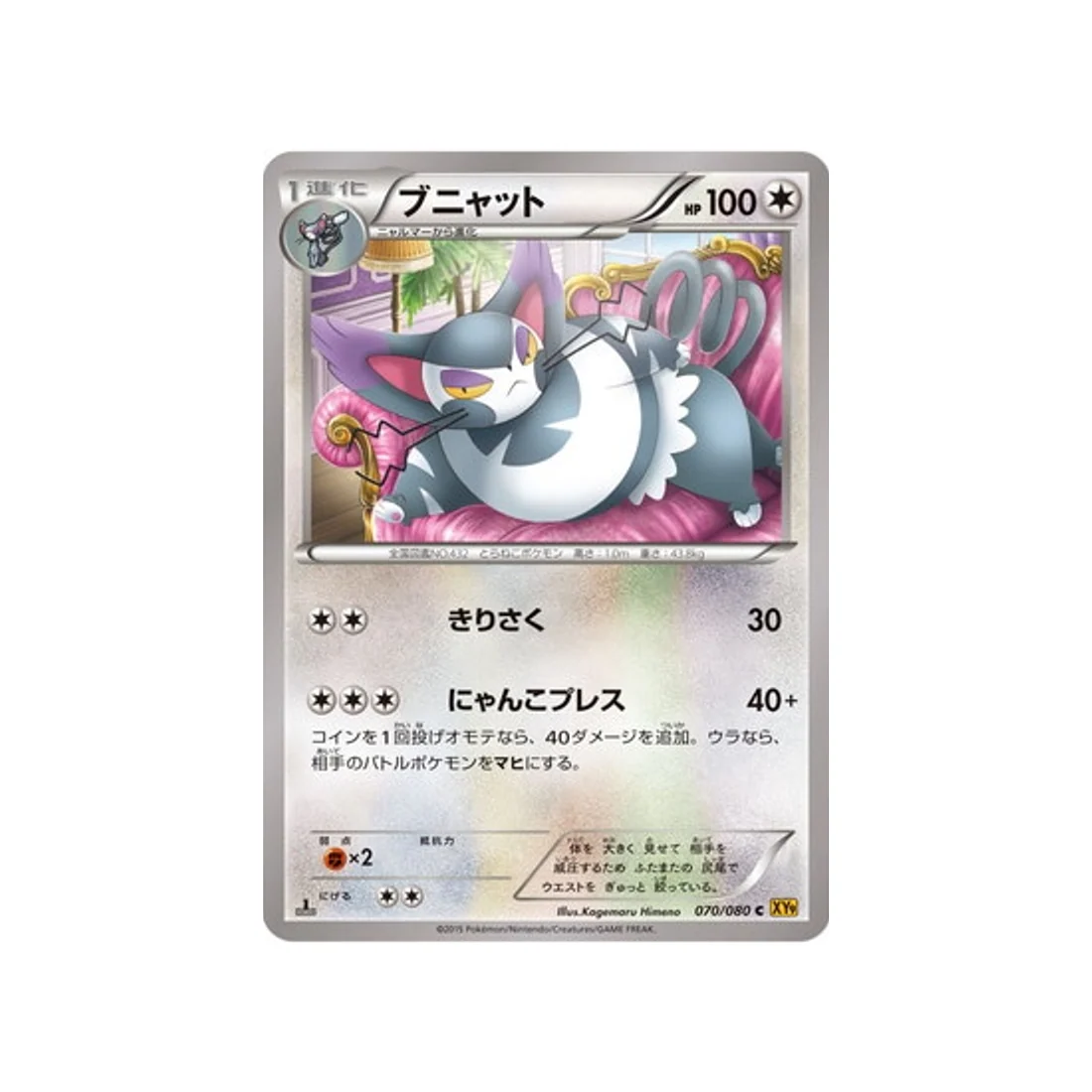 Carte Pokémon La Colère du Ciel XY9 070/080 : Chaffreux