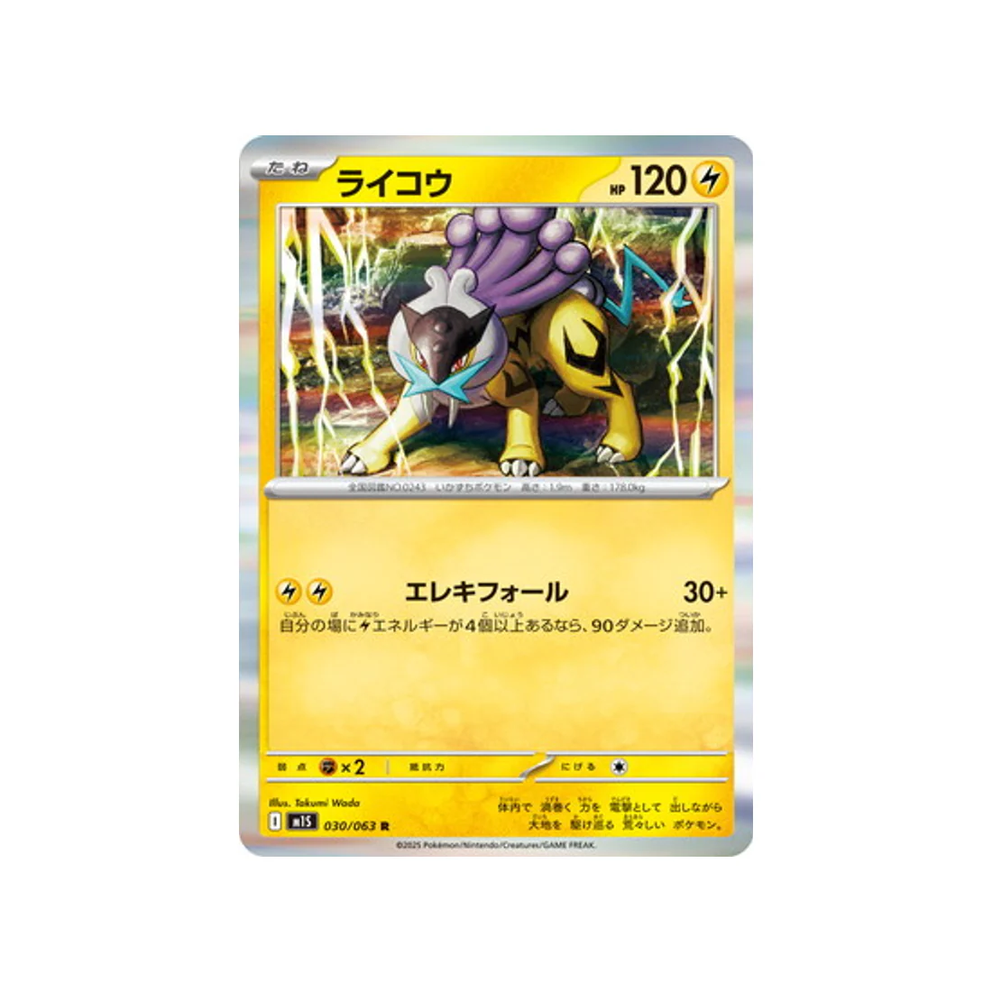 Carte Pokémon MEGA Symphonia M1S 030/063 : Raikou