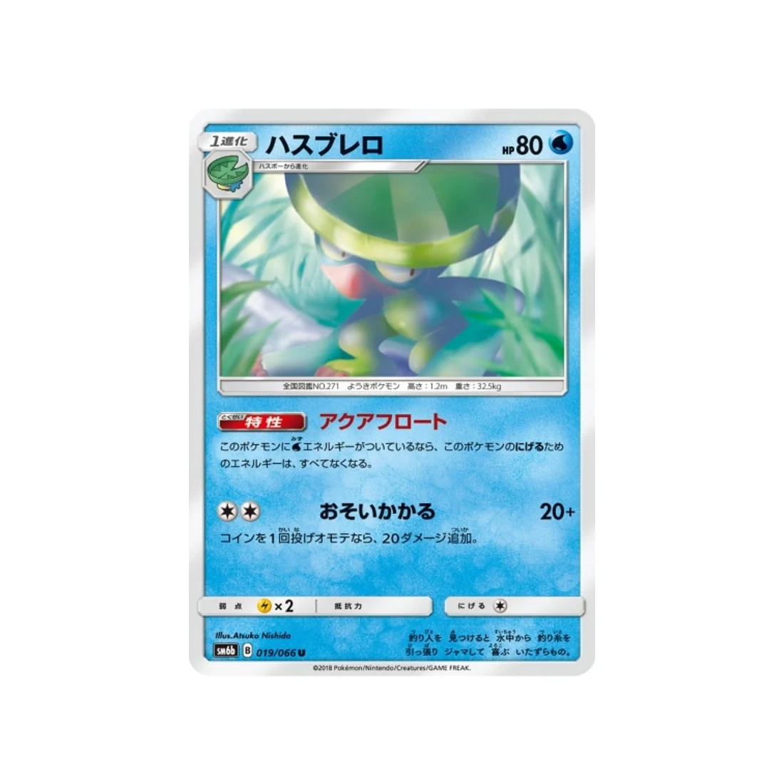 Carte Pokémon Route des Champions SM6B 019/066 : Lombre