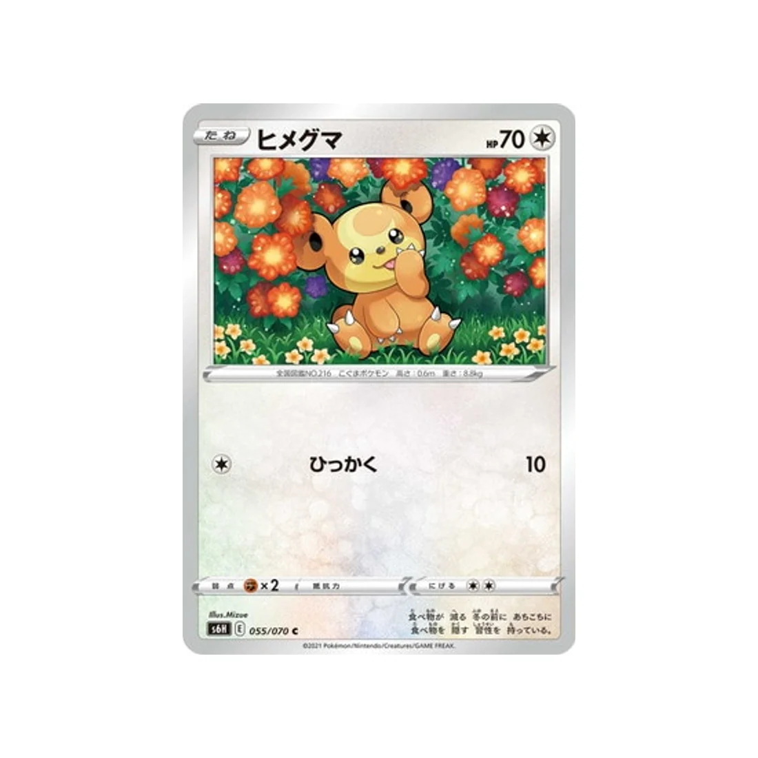 Carte Pokémon Silver Lance S6H 055/070 : Teddiursa