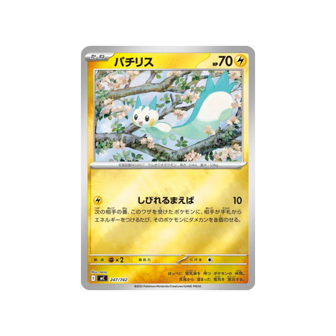 Carte Pokémon Starter 100 Battle Collection MC 247/742 : Pachirisu