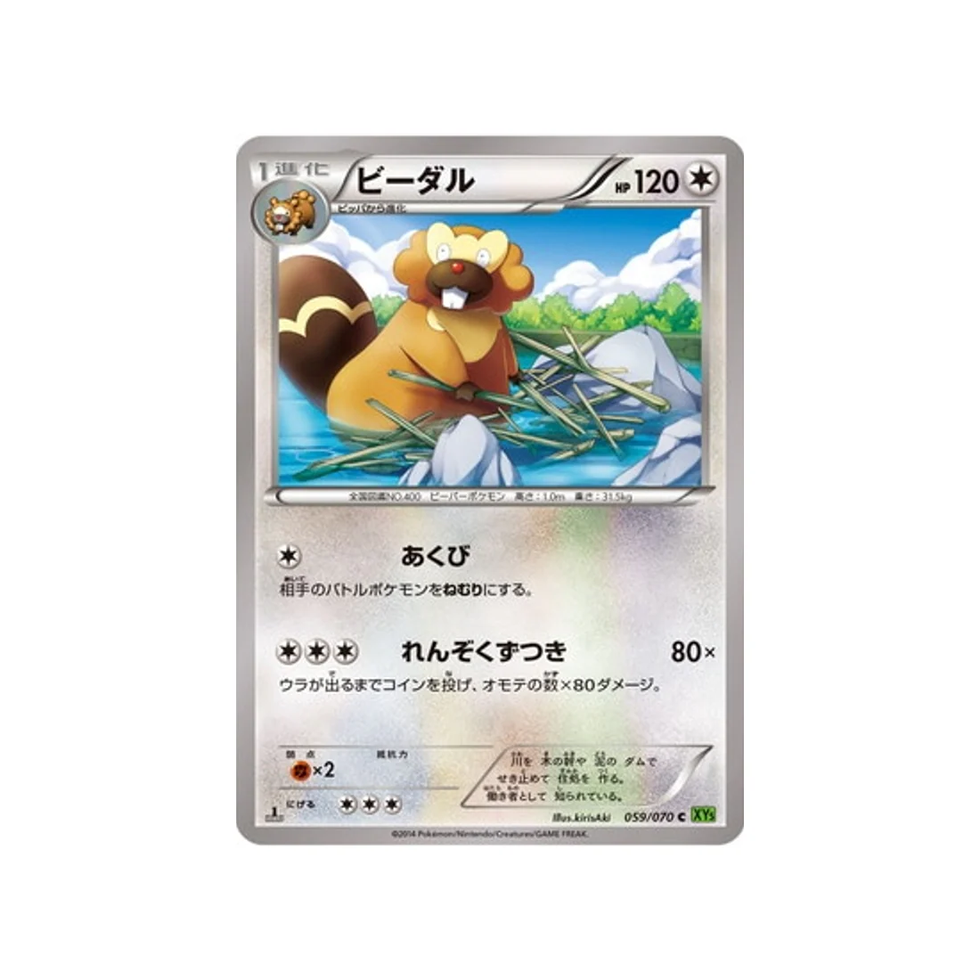 Carte Pokémon Tempete de Marée XY5T 059/070 : Castorno