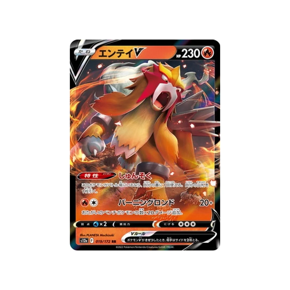 Carte Pokémon VSTAR Universe S12A 019/172 : Entei V